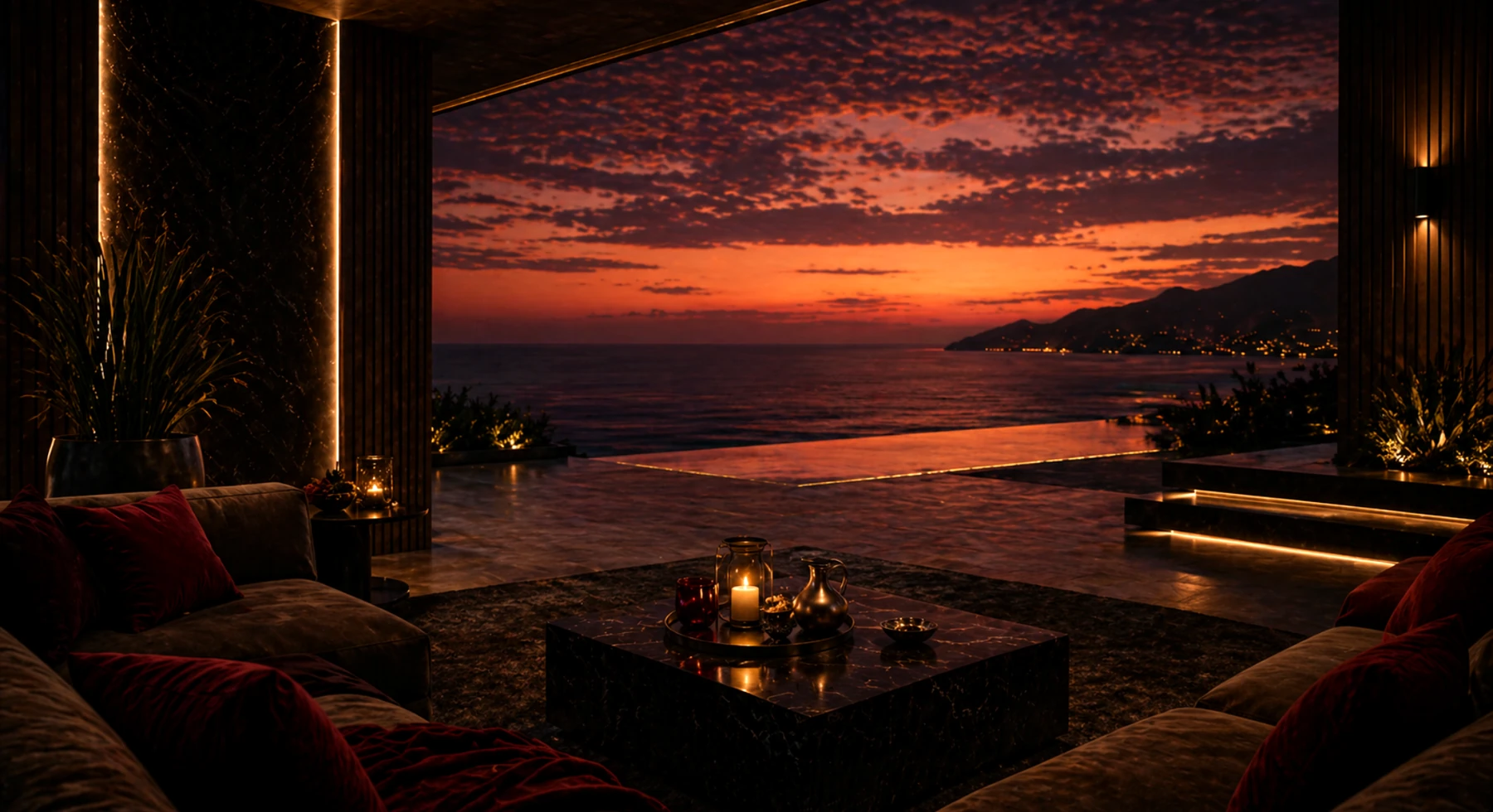 Private coastal luxury terrace
